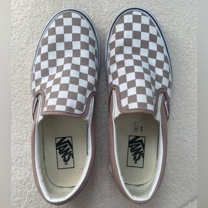 Vans checkered slip ons (size womens 10 mens 8.5)